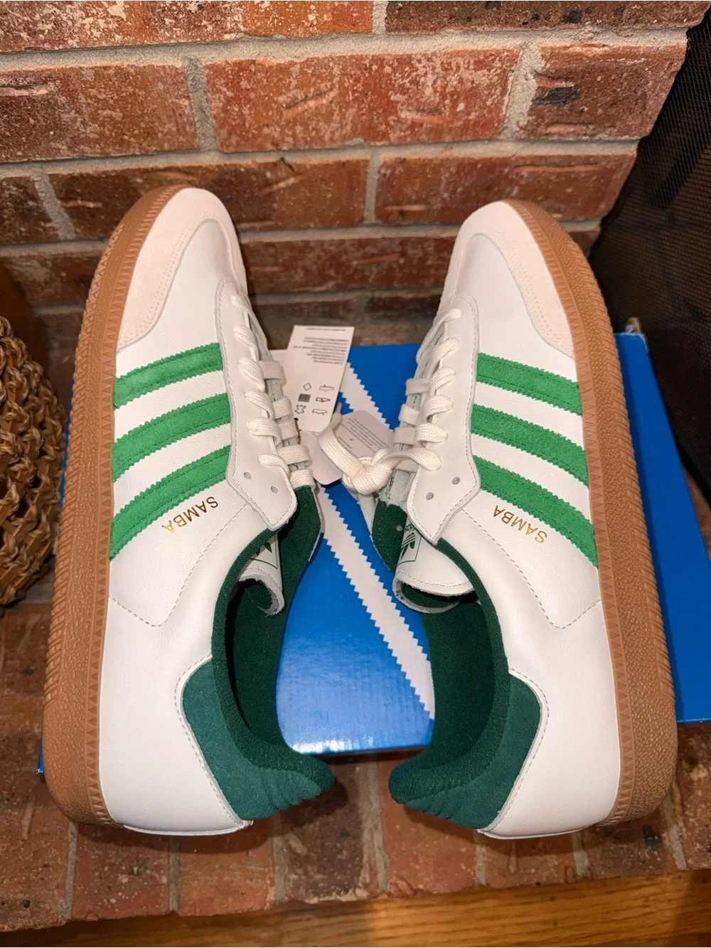 Adidas Samba OG White Green Gum Sole Men’s Size 13 NIB JI3202